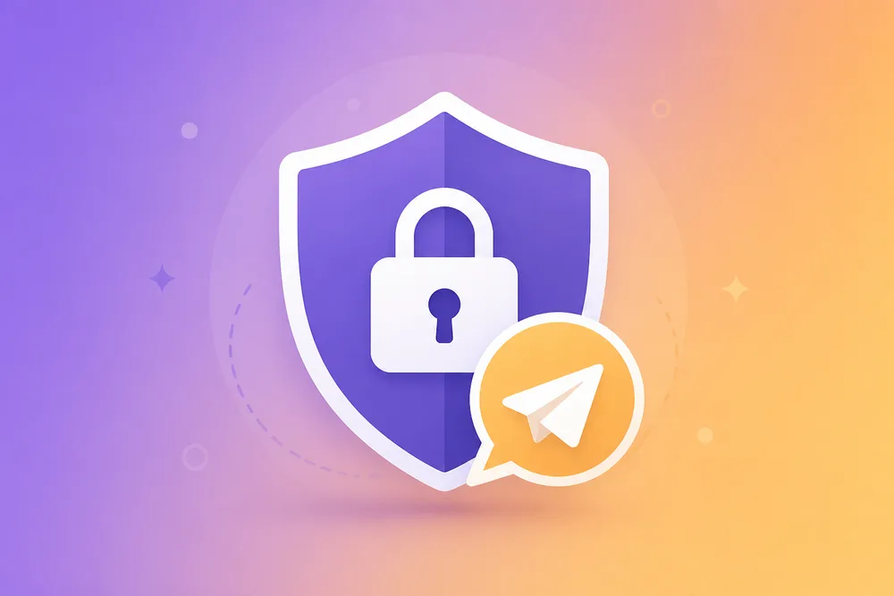 Ilustração de segurança e proteção no Telegram